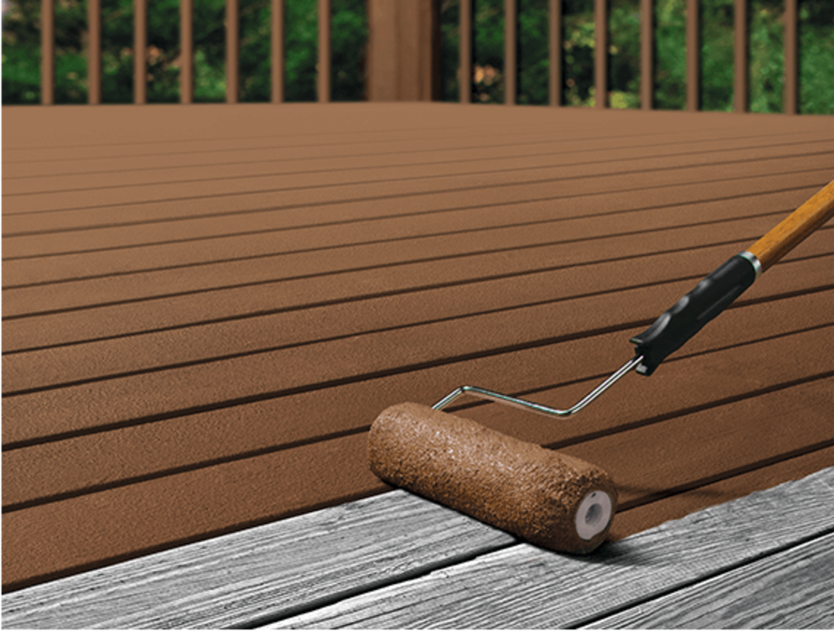 Deck staining and painting