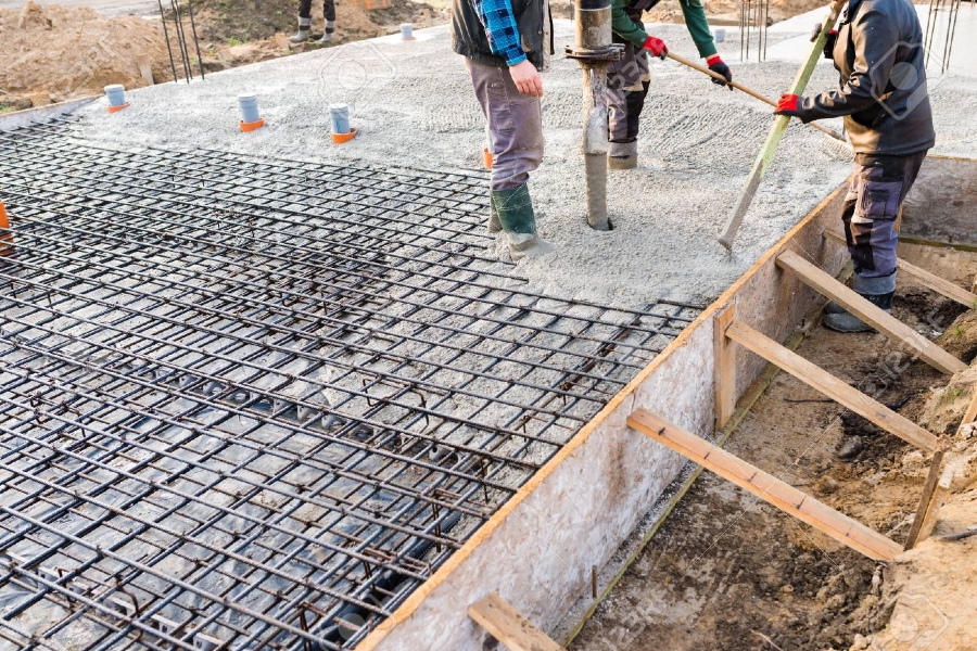 Slab foundations and garage floors